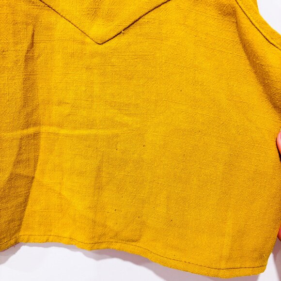 COKLUCH – Mustard cropped camisole top | Summer wear | X-Small * - Picture 8 of 8